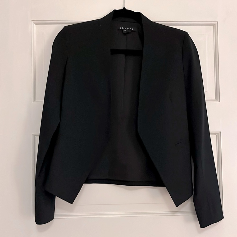 Women’s slim fit black suit from Theory